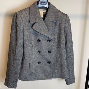 Apostrophe white and black double breast jacket size 10
